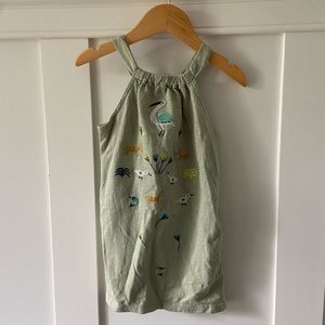 Tea Collection Dress Embroidered Wildlife Bird